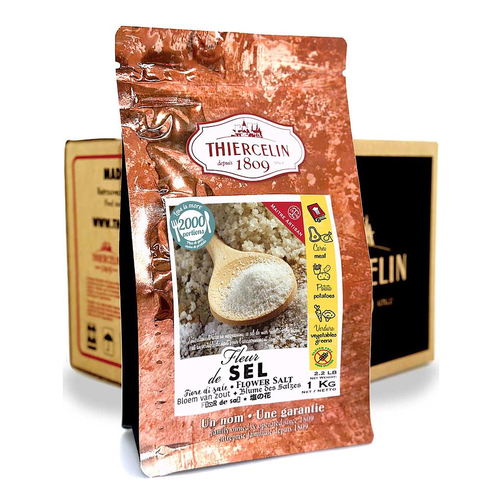 FIORI DI SALE, Cristalli raccolti a mano, sacchetto richiudibile per preservarne la freschezza, cartone da 12 x 1 kg