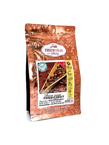 PONDICHERY® RÖD PAPRIKA, korn, återförslutningsbar färskhetspåse 200 g