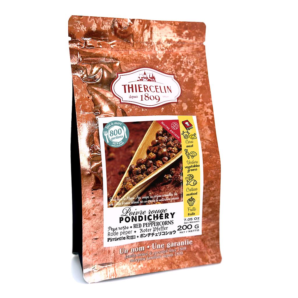 PONDICHERY® RÖD PAPRIKA, korn, återförslutningsbar färskhetspåse 200 g