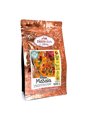 MEAT MASALA, kruidenmix in poedervorm, hersluitbare vershoudzak 500 g