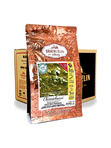CHIMICHURRI, mélange d'épices en poudre pour sauce, sachet fraîcheur refermable, Carton de 12 x 200 g