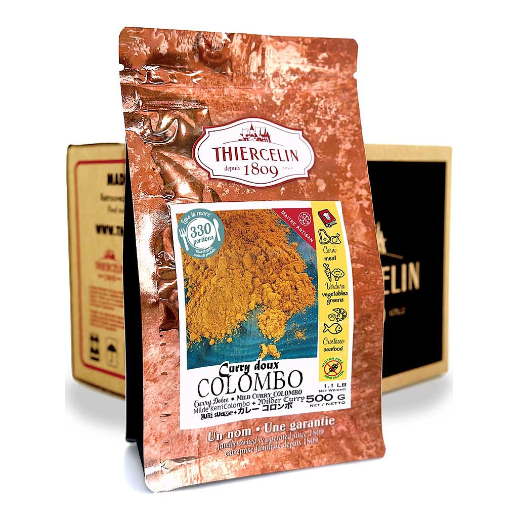 MILD CURRY COLOMBO, spice mix powder, freshness reclosing zip bag, Carton of 12 x 500 g