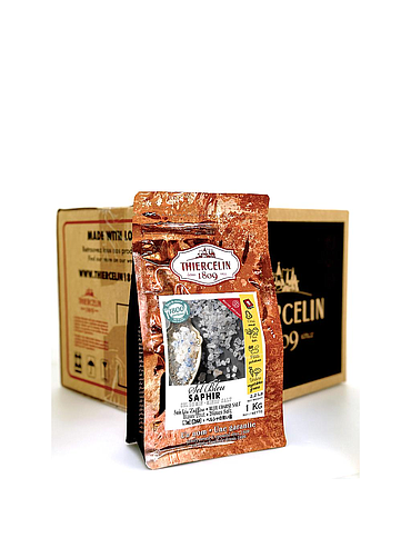 SAFIRBLÅTT SALT FRÅN PERSIEN, granulat, återförslutningsbar färskhetspåse, förpackning med 12 x 1 kg
