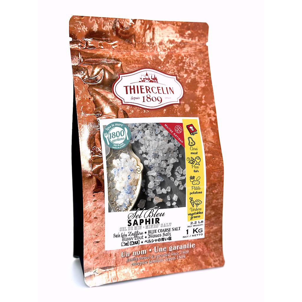 SAPHIRBLAUES SALZ AUS PERSIEN, Granulat, wiederverschließbarer Frischebeutel, 1 kg