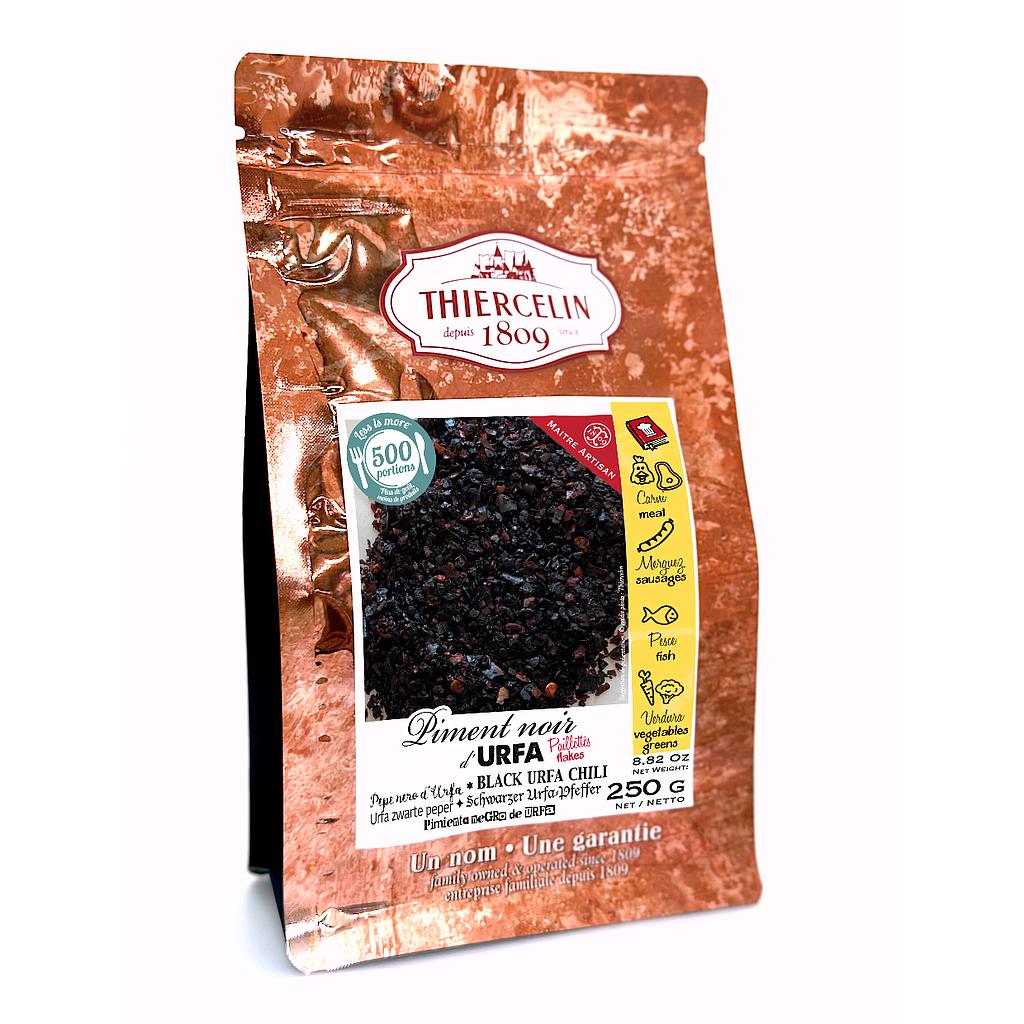 URFA SVART CHILI PEPPER, krossad (flingor), återförslutbar färskhetspåse 250 g