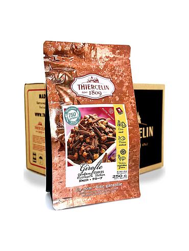 Chiodi di garofano, boccioli di fiori (chiodi di garofano interi), busta richiudibile per la freschezza da 250 g, confezione da 12 x 250 g