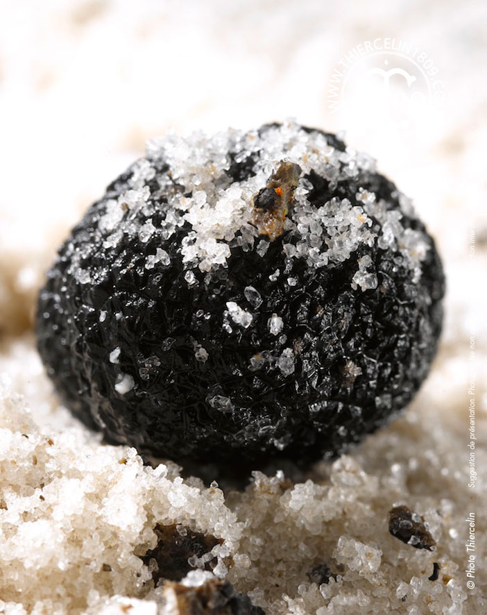 SVART TRYFFELSALT, Naturligt smaksatta saltflingor med 6 % svart tryffel, Tuber melanosporum, bulk kg