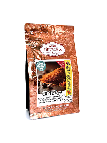 COFFEE RUB, pulveriserad kryddblandning, återförslutningsbar färskhetspåse 500 g