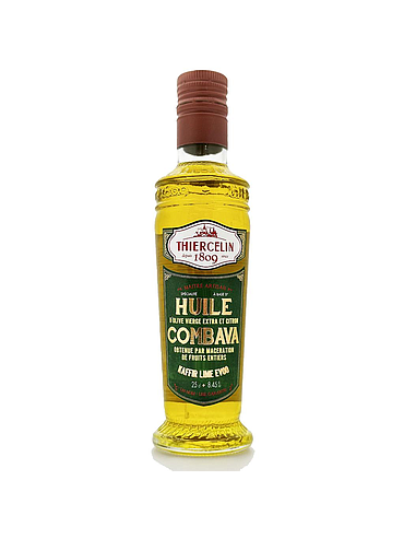 OLIO DI OLIVA COMBAVA, extra vergine, aromatizzato naturale, bottiglia in vetro riciclato con beccuccio versatore integrato 25 cl