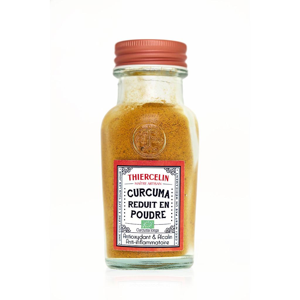 ORGANIC TURMERIC, ground rhizomes, from organic farming, recycled glass case 65 g