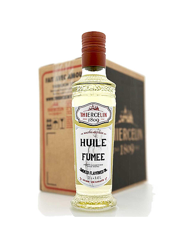 Geräuchertes Öl, flüssig, Flasche mit integriertem Ausgießer, Karton mit 6 x 25 cl