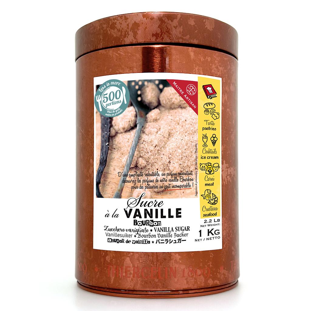 BOURBON VANILJSOCKER, från Madagaskar, 6 %, naturlig arom, 1 kg metalllåda