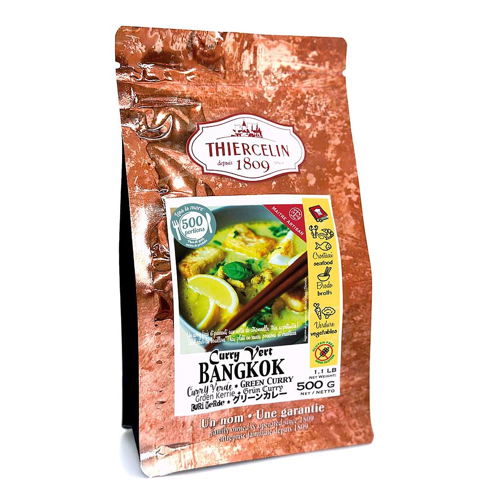 CURRY VERT BANGKOK, mélange d'épices en poudre, sachet fraîcheur refermable, 500 g