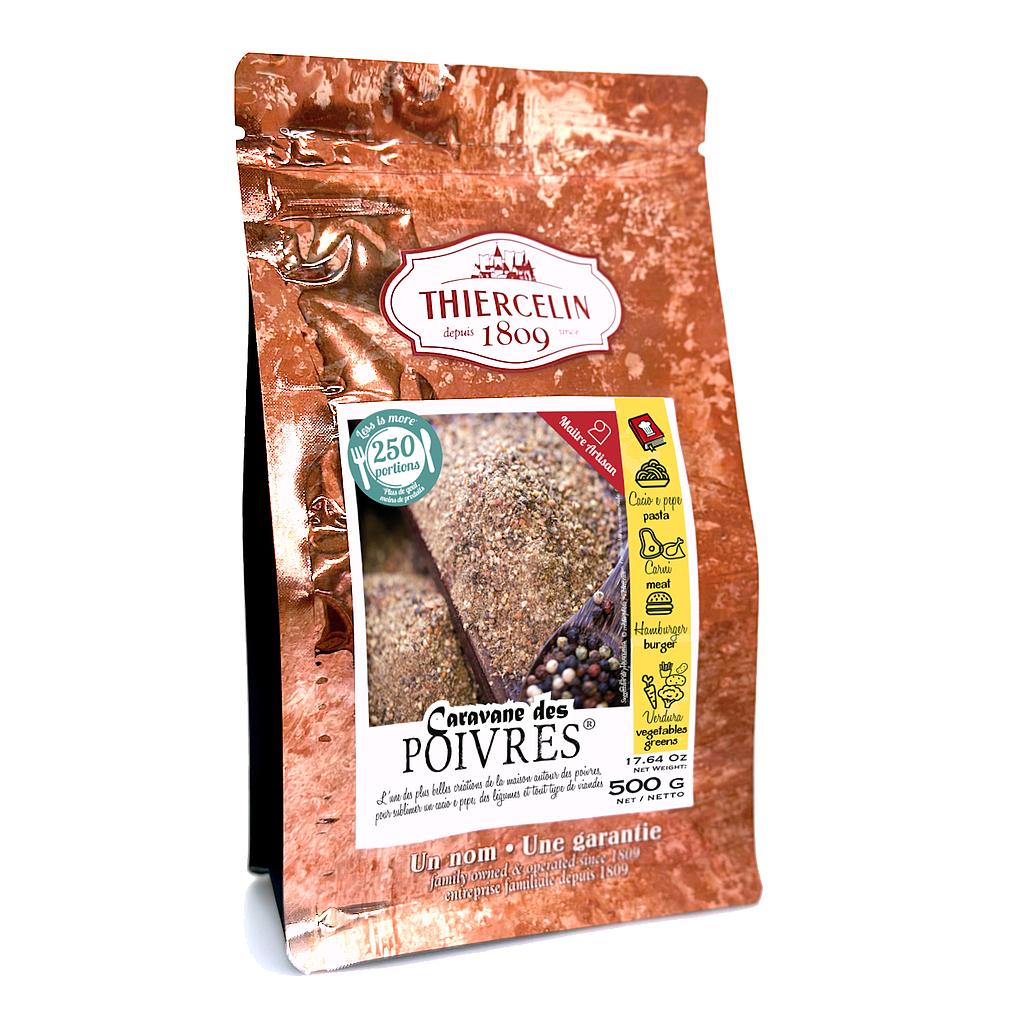 CARAVANE DES POIVRES® (CARAVANA DE PIMIENTA), mezcla de especias, frescor con cierre bolsa 500 g