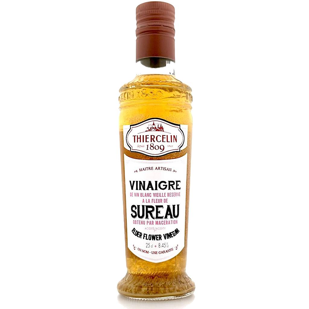 ACETO DI SAMBUCO, aceto di vino bianco aromatizzato naturalmente, bottiglia con beccuccio versatore integrato, 25 cl