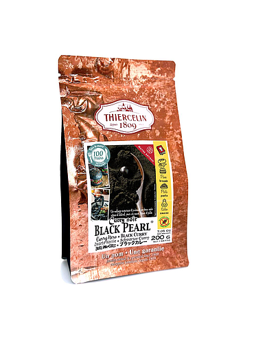 SVART CURRY 'BLACK PEARL®', kryddblandning i pulverform, återförslutningsbar färskhetspåse 200 g