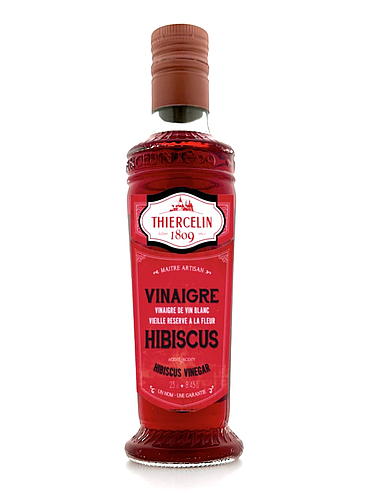 HIBISKUSBLOMSVINEGAR, naturligt smaksatt vitvinsvinäger, flaska med integrerad hällanordning, 25 cl