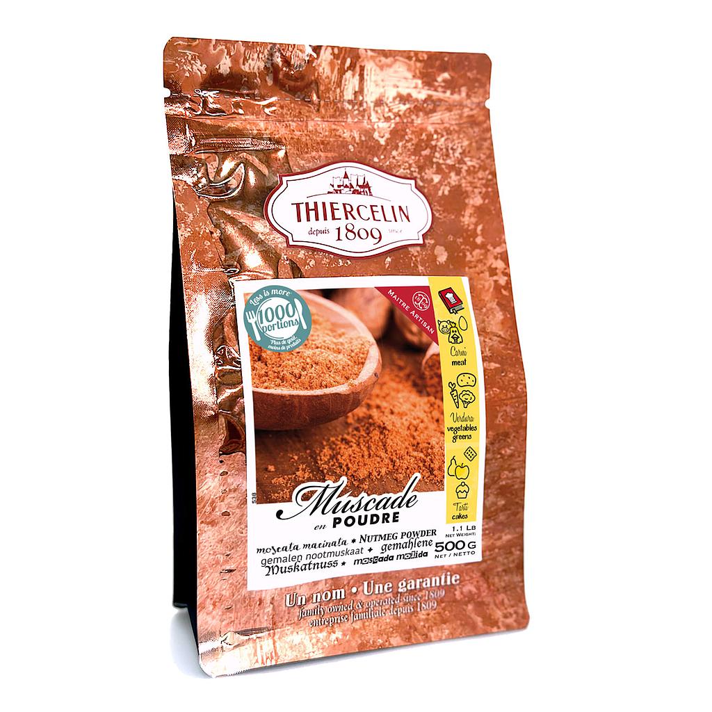 NUEZ DE MOSCADA, nuez en polvo, sobre fresco resellable 500 g 
