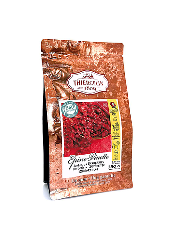 BARBERRIES, dried fruits (berries), reclosable zip bag 350 g 