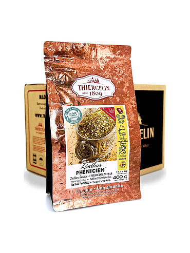 ZATHAR PHENICIEN®, krossad kryddblandning, återförslutningsbar färskhetspåse, kartong med 12 x 400 g