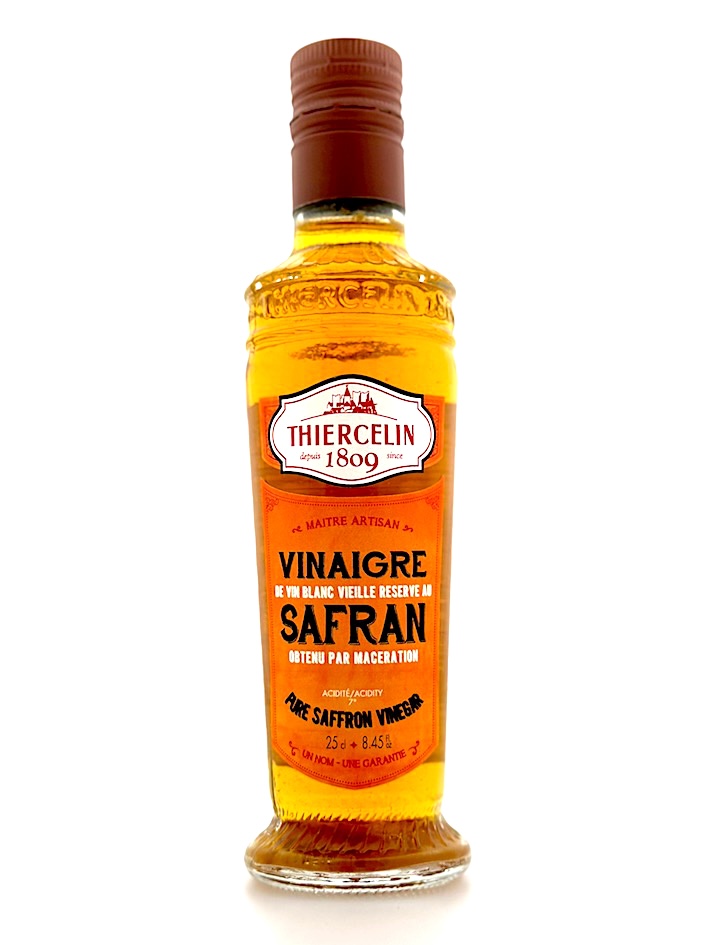 SAFFRANSVINÄGER, naturligt smaksatt vitvinsvinäger, flaska med integrerad hällpip, 25 cl