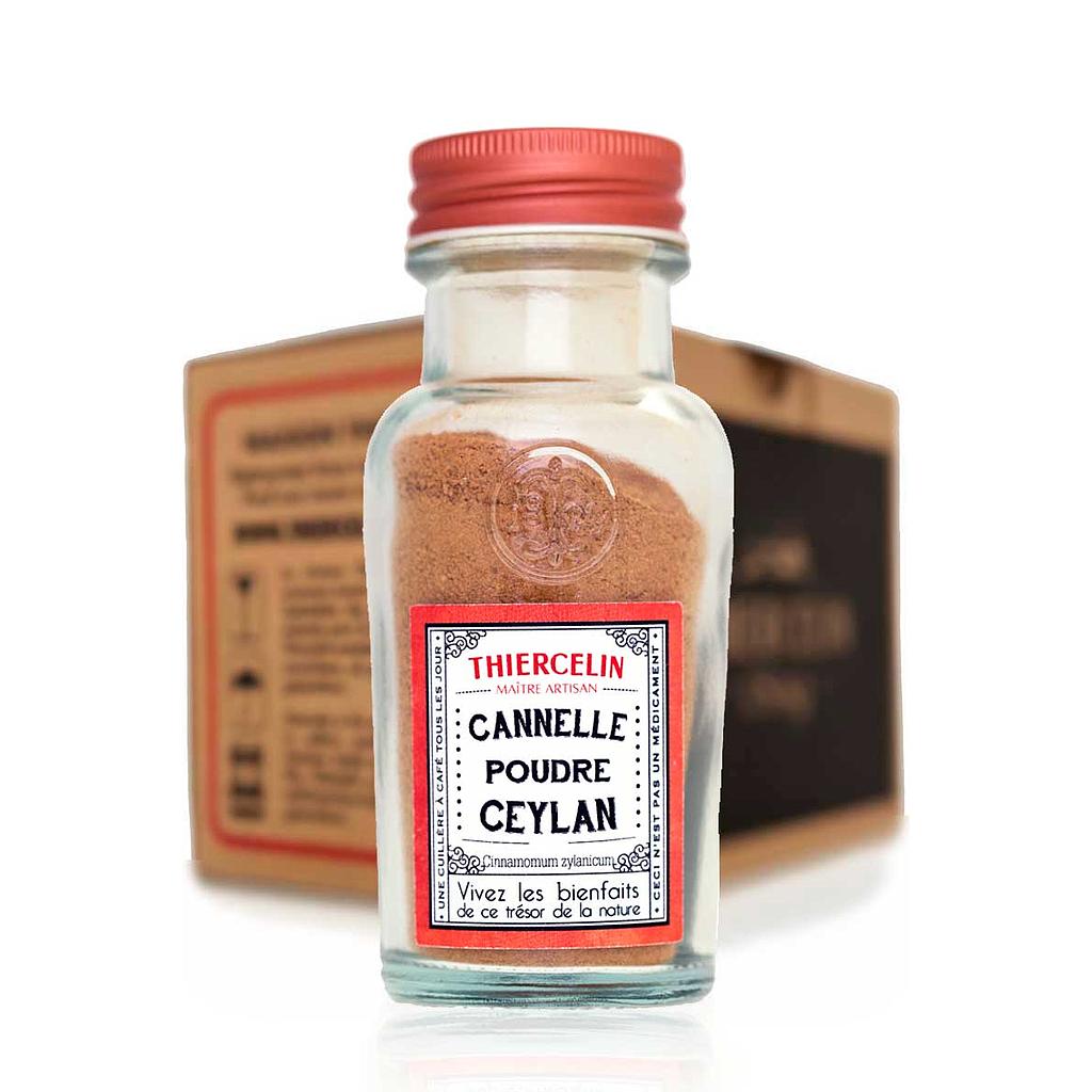Ceylon-Zimtpulver, recyceltes Glas, Karton mit 6 x 40 g