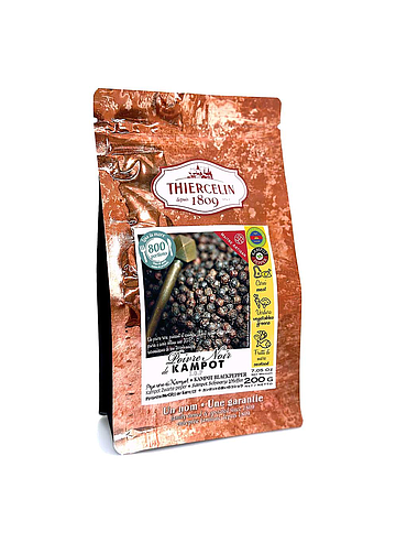 KAMPOT BLACK PEPPERCORN I.G.P, dried fruits, resealable zip bag 200 g