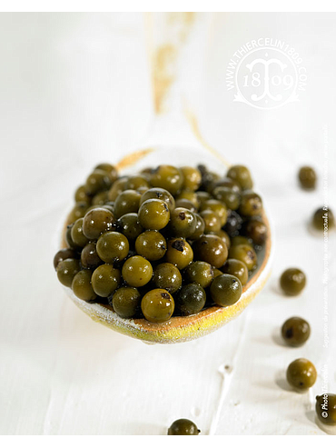 GRÖN PEPPAR I SALTE, 450 g metallburk