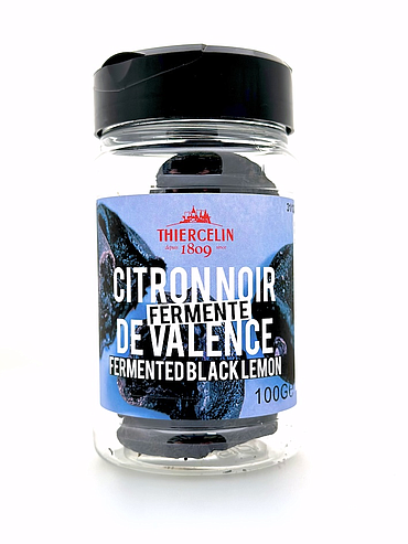 ZWARTE CITROEN, hele gedroogde gefermenteerde zwarte citroenen, 330 ml 100 g PET-pot