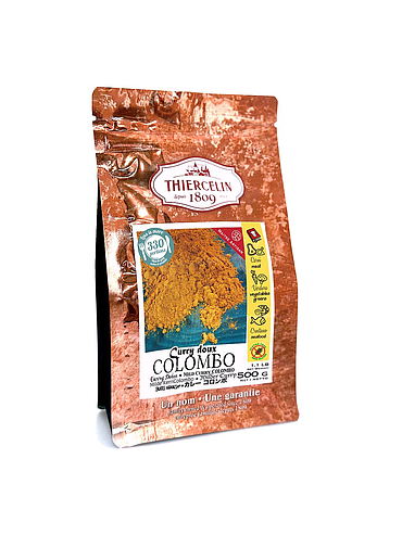 MILD CURRY COLOMBO, kruidenmixpoeder, hersluitbare zip-bag 500 g