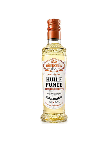 HUILE FUMEE, naturelle sans arômes ajoutés, bouteille avec bec verseur intégré 25 cl