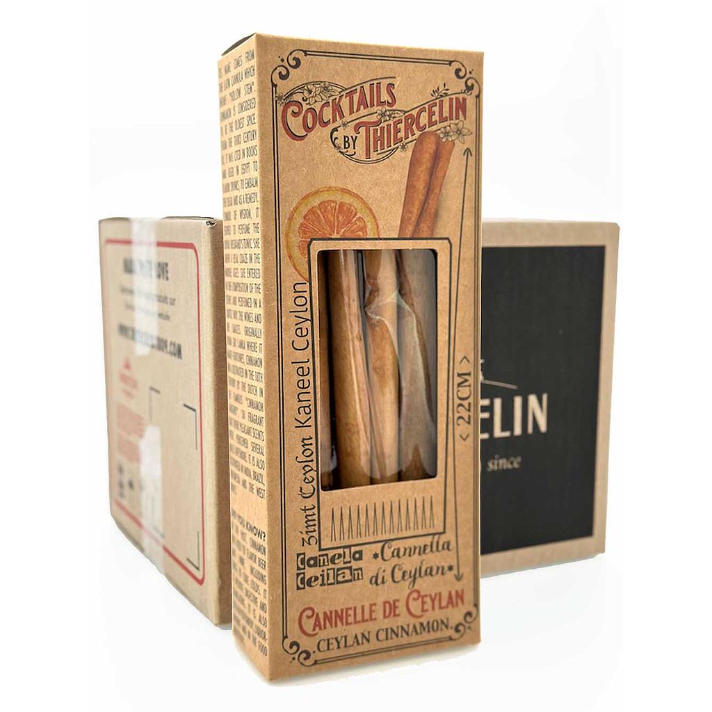 Cannella di Ceylon, tubetti interi da 22 cm, scatola di cartone, confezione da 12 x 200 g