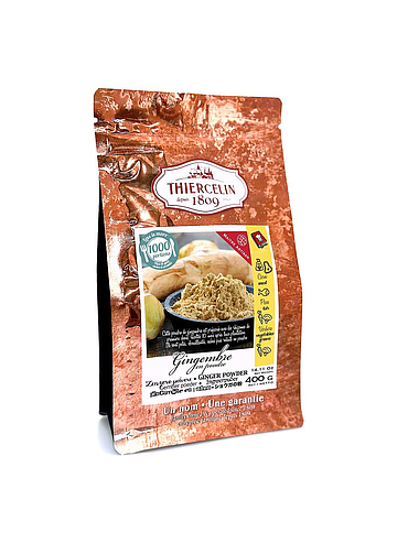 Ingwerpulver, wiederverschließbarer Frischebeutel 400 g