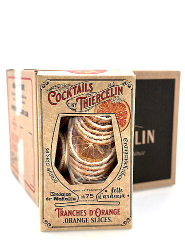 ORANGE, tranches séchées pour boissons et décors sucrés, boîte carton, Carton de 12 x 200 g