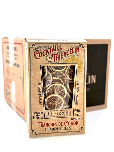 CITRON JAUNE, tranches séchées pour boissons et décors sucrés, boîte carton, Carton de 12 x 200 g