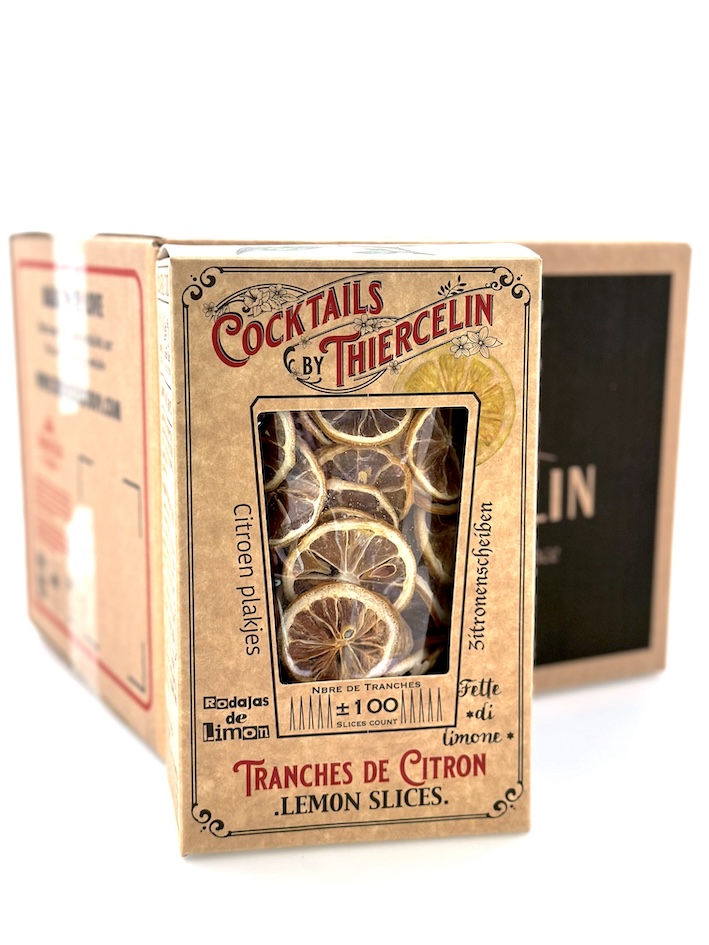 LIMÓN AMARILLO, rodajas deshidratadas para bebidas y decoraciones dulces, caja de cartón, Caja de 12 x 200 g