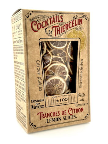 CITRON JAUNE, tranches séchées pour boissons et décors sucrés, boîte carton, Carton de 12 x 200 g