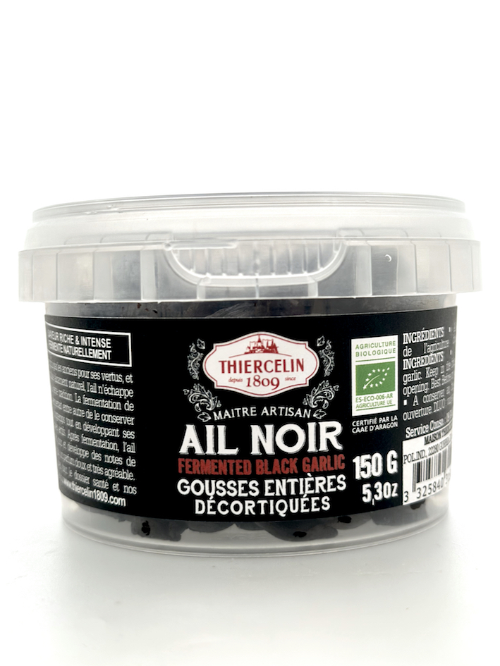 ORGANIC BLACK GARLIC CLOVES, peeled cloves, from organic farming, 150 g jar 