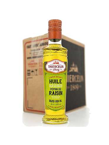 Olio di semi d'uva, bottiglia con beccuccio versatore integrato, confezione da 6 x 25 cl