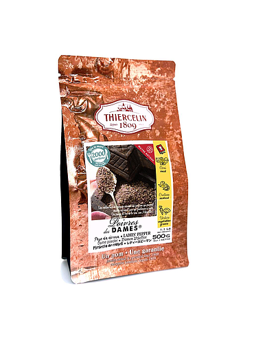 POIVRES DES DAMES®, mélange de poivres concassés, sachet fraîcheur refermable 500 g