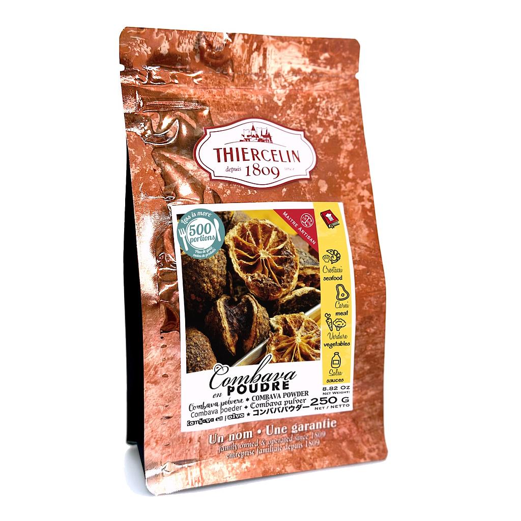 COMBAVA, fruta en polvo, sobre refrescante recargable de 250 g 