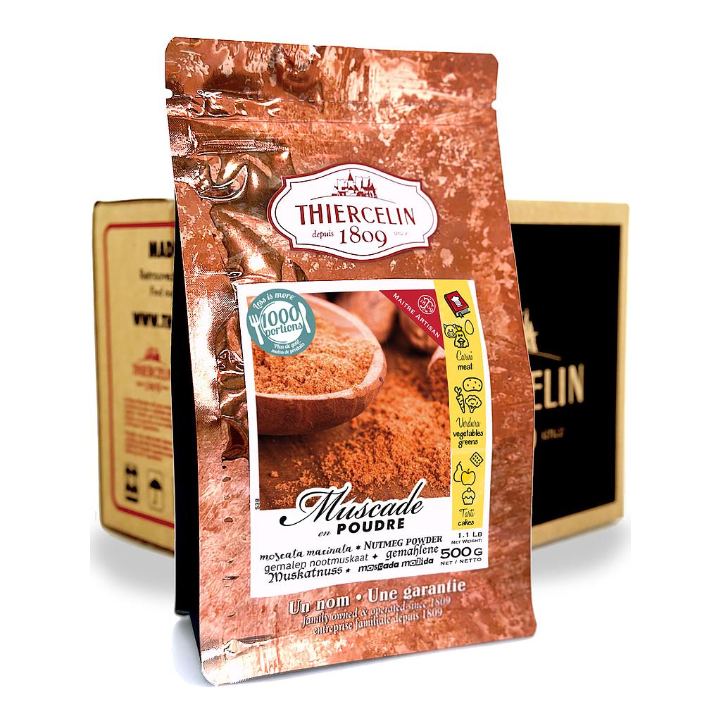 Muskatnuss, Erdnüsse, wiederverschließbarer Frischebeutel, Karton mit 12 x 500 g