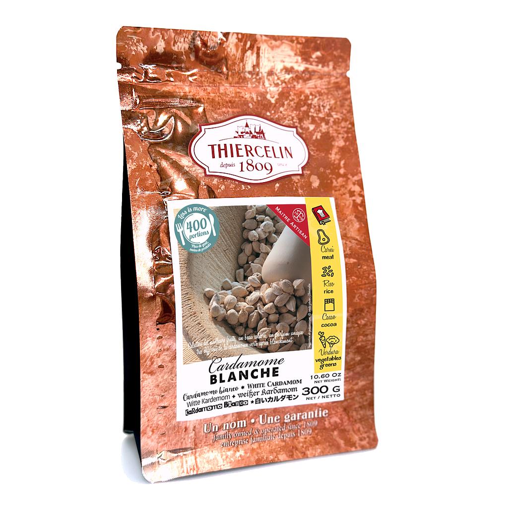 CARDAMOME BLANCHE, capsules entières, sachet fraîcheur refermable 300 g