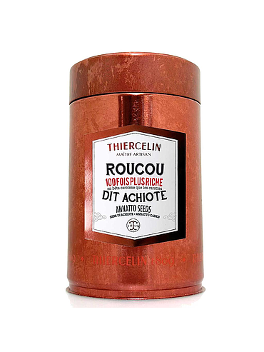 ACHIOTE, semillas, lata metálica de 200 g