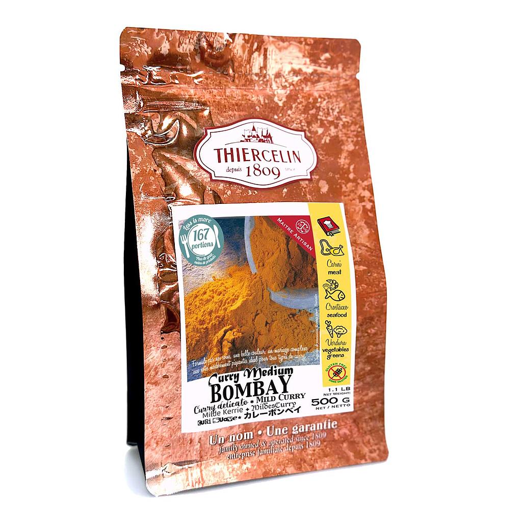 CURRY MEDIUM BOMBAY, mélange d'épices en poudre, sachet fraîcheur refermable 500 g
