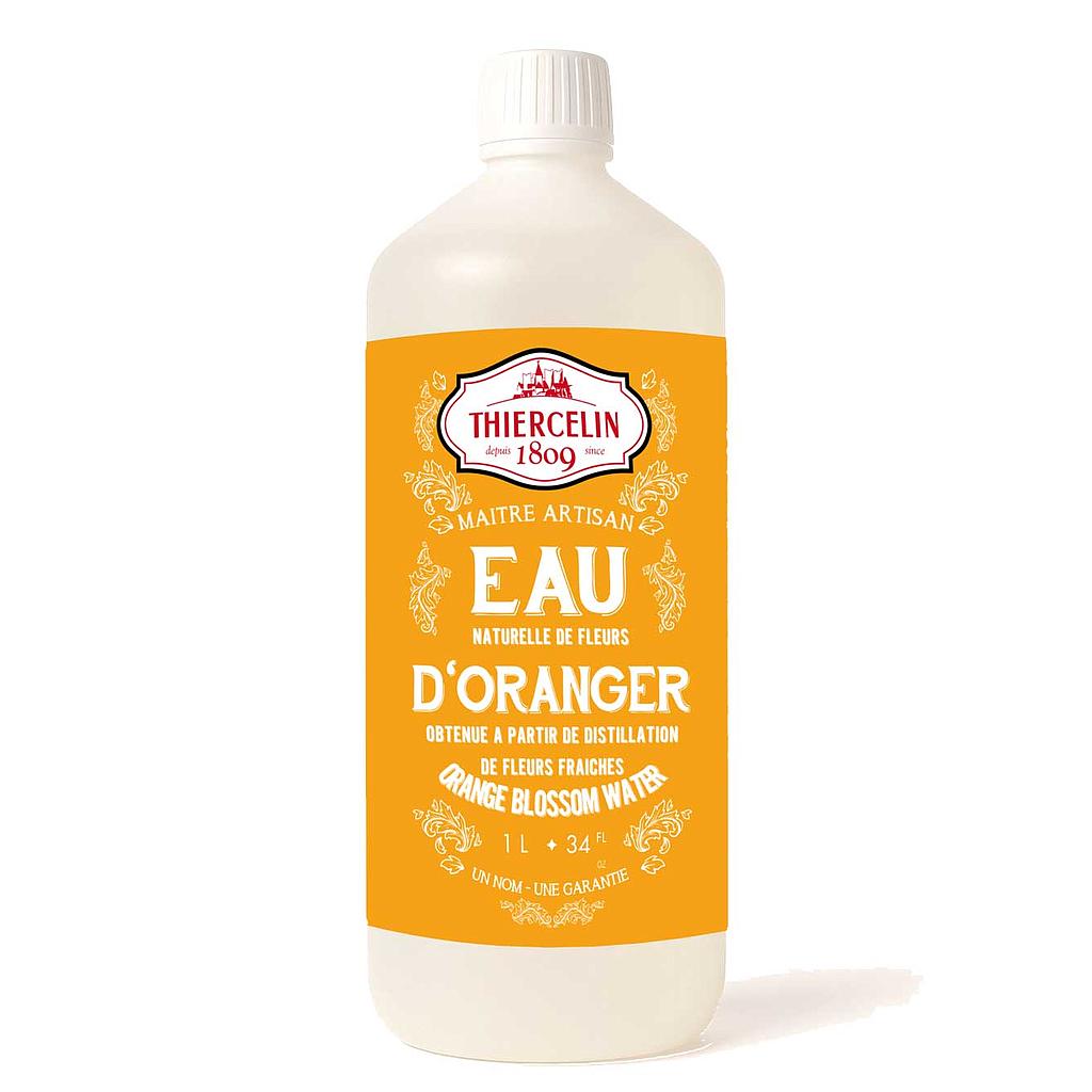 EAU DE FLEURS D'ORANGER, hydrolat naturel, issu de la distillation des fleurs fraîches, bidon PE 1 L