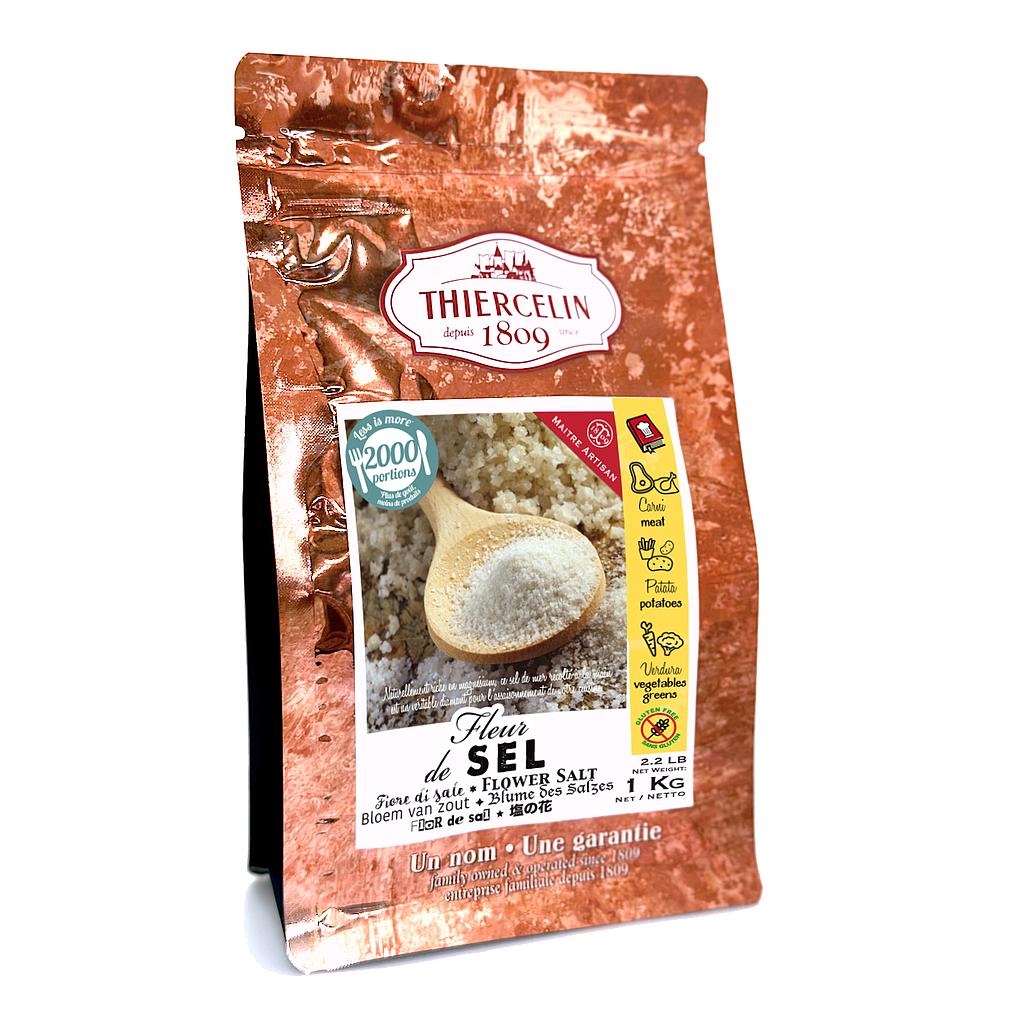 FLEUR DE SEL, cristaux récoltés à la main, sachet fraîcheur refermable 1 kg