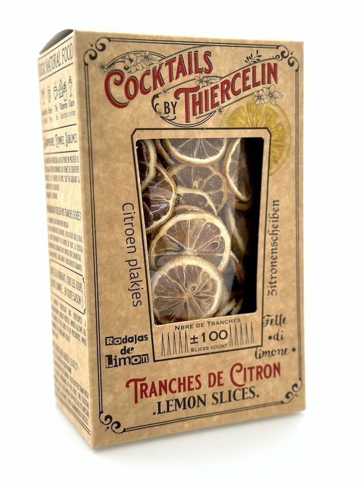 GELE CITROEN, gedroogde schijfjes voor drankjes en zoete decoraties, kartonnen doos van 200 g