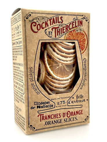 ORANGE, tranches séchées pour boissons et décors sucrés, boîte carton 200 g